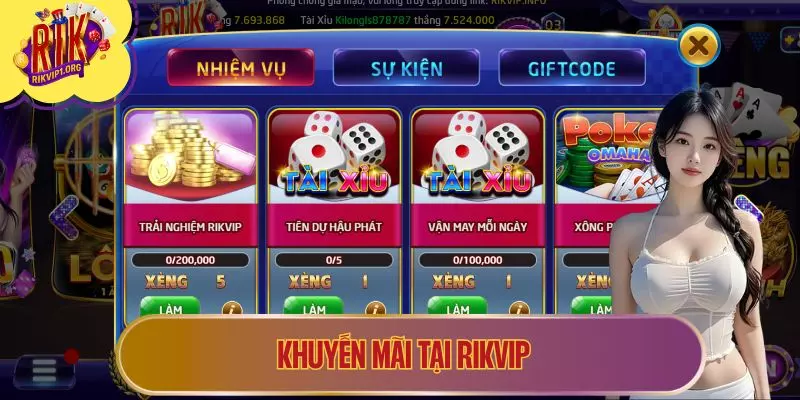 khuyến mãi tại RIKVIP